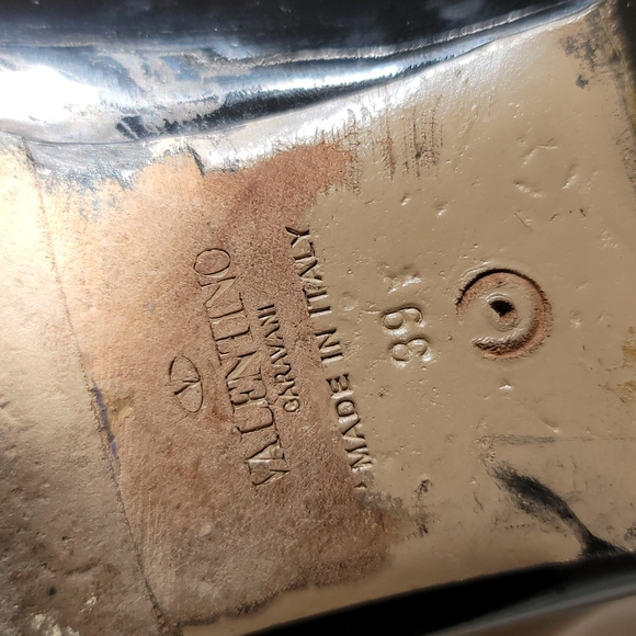 Valentino Sz 39 Rockstud Flats Patent Leather Point Toe - Picture 4 of 7